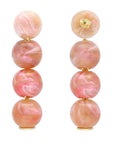 Small Beads Earring Peach Marble