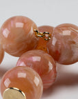 Small Beads Earring Peach Marble