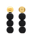 Wrapped Small Beads Earring Black - Vanessa Baroni