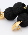 Wrapped Small Beads Earring Black - Vanessa Baroni