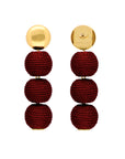 Wrapped Small Beads Earring Bordeaux - Vanessa Baroni