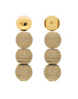 Wrapped Small Beads Earring Gold - Vanessa Baroni