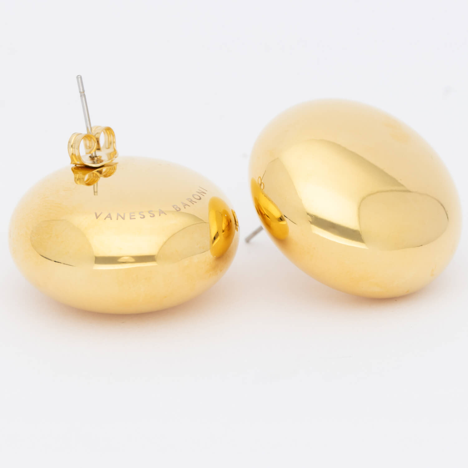 Button Earring Gold - Vanessa Baroni