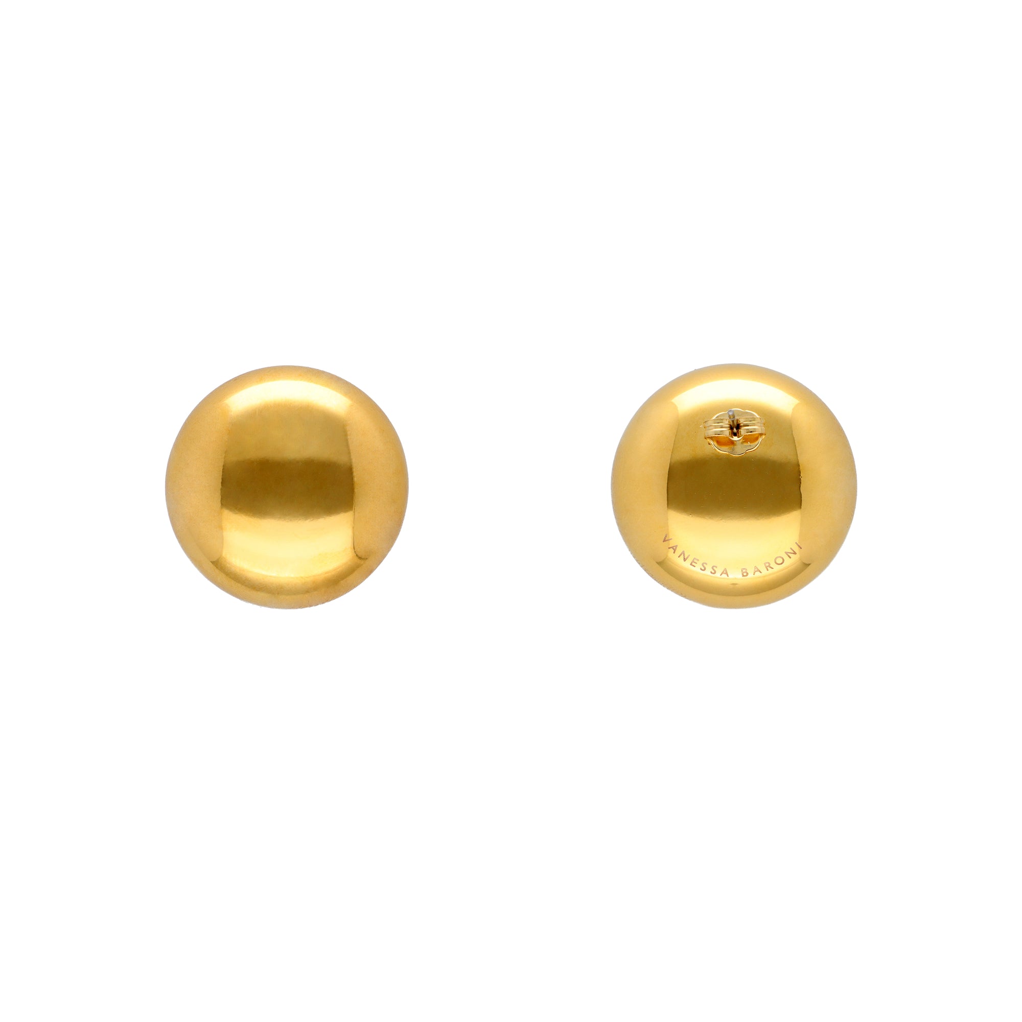 Button Earring Gold - Vanessa Baroni