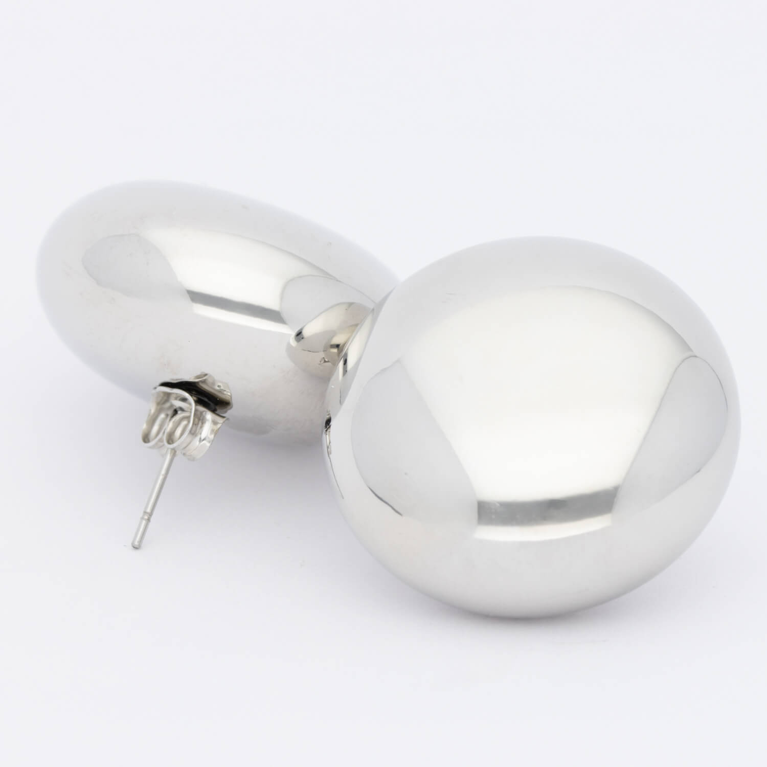 Button Earring Silver - Vanessa Baroni