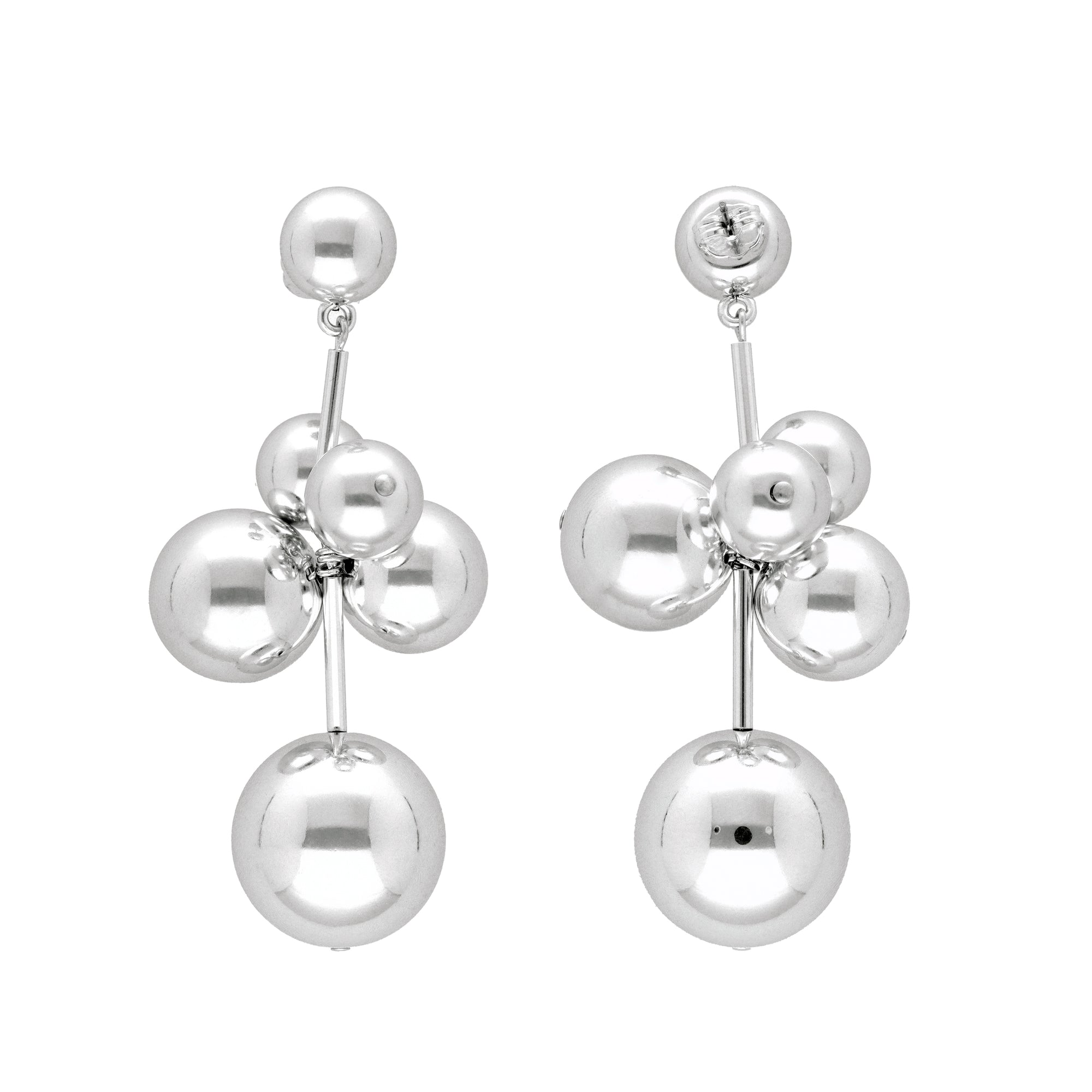 New Multi Beads Earring Silver - Vanessa Baroni