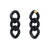 New Flat Chain Earring Matt Black - Vanessa Baroni