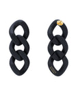 New Flat Chain Earring Matt Black - Vanessa Baroni