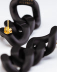 New Flat Chain Earring Matt Black - Vanessa Baroni