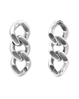 New Flat Chain Earring Silver - Vanessa Baroni