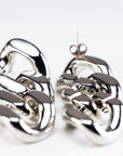 New Flat Chain Earring Silver - Vanessa Baroni