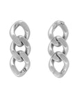 New Flat Chain Earring Silver Vintage