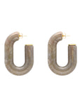 Tube Earring Greige Marble