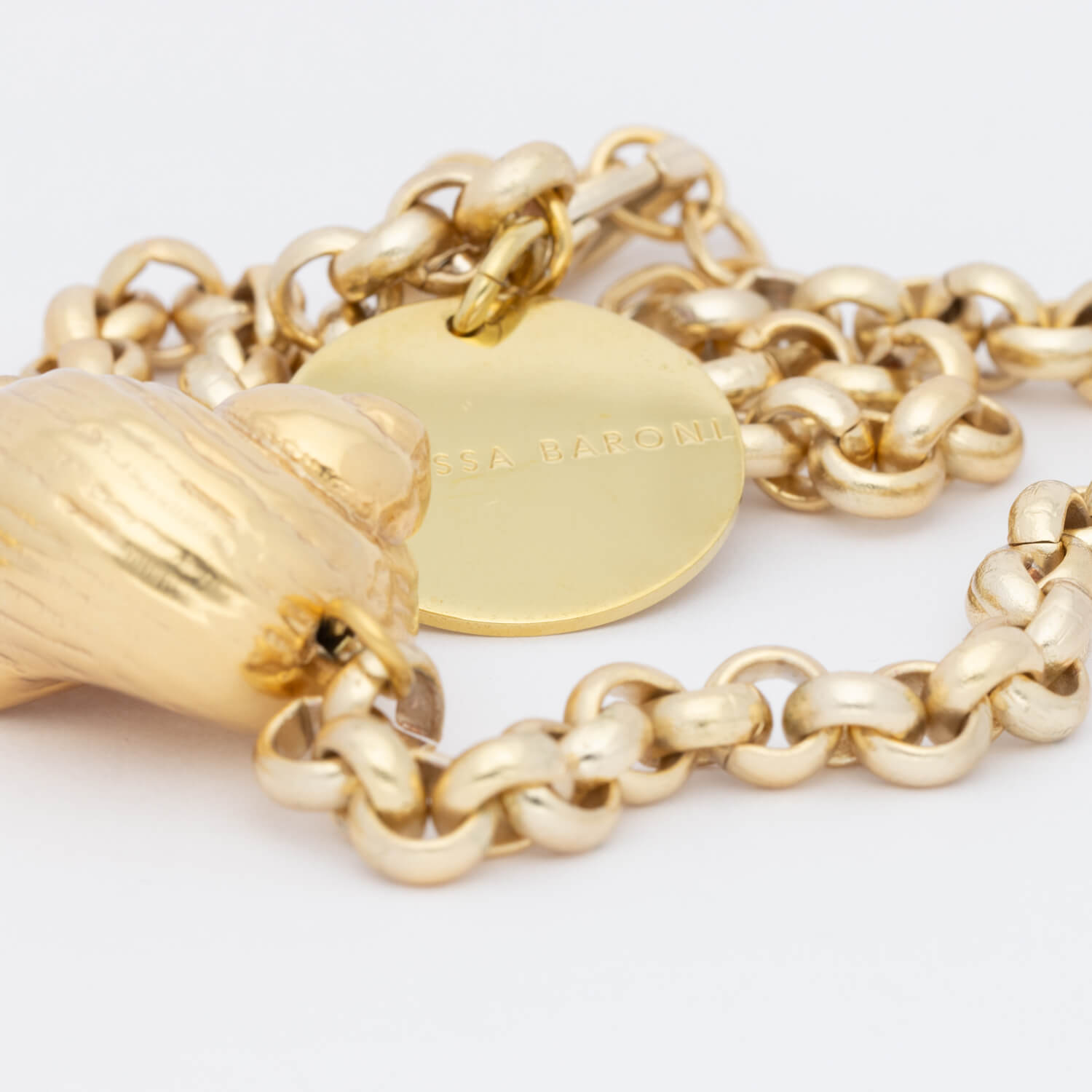 Shell Nugget Necklace Gold