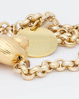 Shell Nugget Necklace Gold