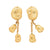 Shell Nugget Earring Gold - Vanessa Baroni