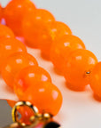 Mini Beads Bracelet Neon Orange Marble - Vanessa Baroni