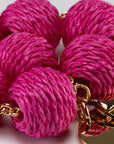 Raffia Beads Bracelet Fuchsia - Vanessa Baroni