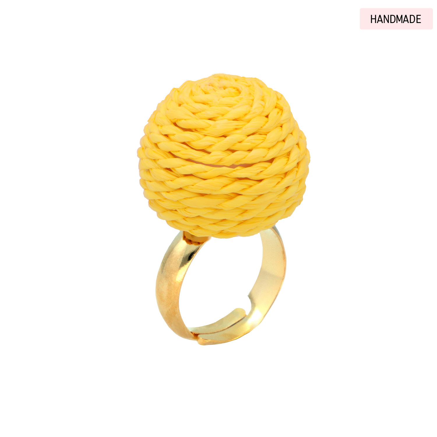 Raffia Ring Yellow