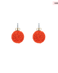 Raffia Dot Earring Orange