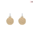 Raffia Dot Earring Natural