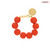 Raffia Beads Bracelet Orange - Vanessa Baroni