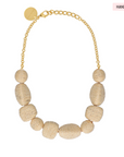 Raffia Organic Shaped Necklace Natural