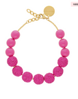 Raffia Beads Necklace Fuchsia - Vanessa Baroni