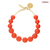 Raffia Beads Necklace Orange - Vanessa Baroni