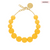 Raffia Beads Necklace Yellow - Vanessa Baroni