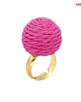 Raffia Ring Fuchsia