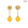 Hanging Raffia Dot Earring Yellow - Vanessa Baroni