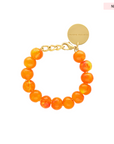 Mini Beads Bracelet Neon Orange Marble - Vanessa Baroni