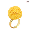 Raffia Ring Yellow