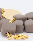 Mini Organic Shaped Necklace Matt Taupe - Vanessa Baroni