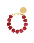 Mini Organic Shaped Bracelet Red Marble - Vanessa Baroni