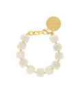 Mini Organic Shaped Bracelet Snow White Marble - Vanessa Baroni