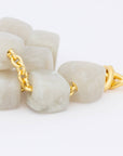 Mini Organic Shaped Necklace Snow White Marble