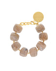 Organic Shaped Bracelet Biancone Marble - Vanessa Baroni