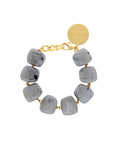 Organic Shaped Bracelet Inked Grey Marble - Vanessa Baroni