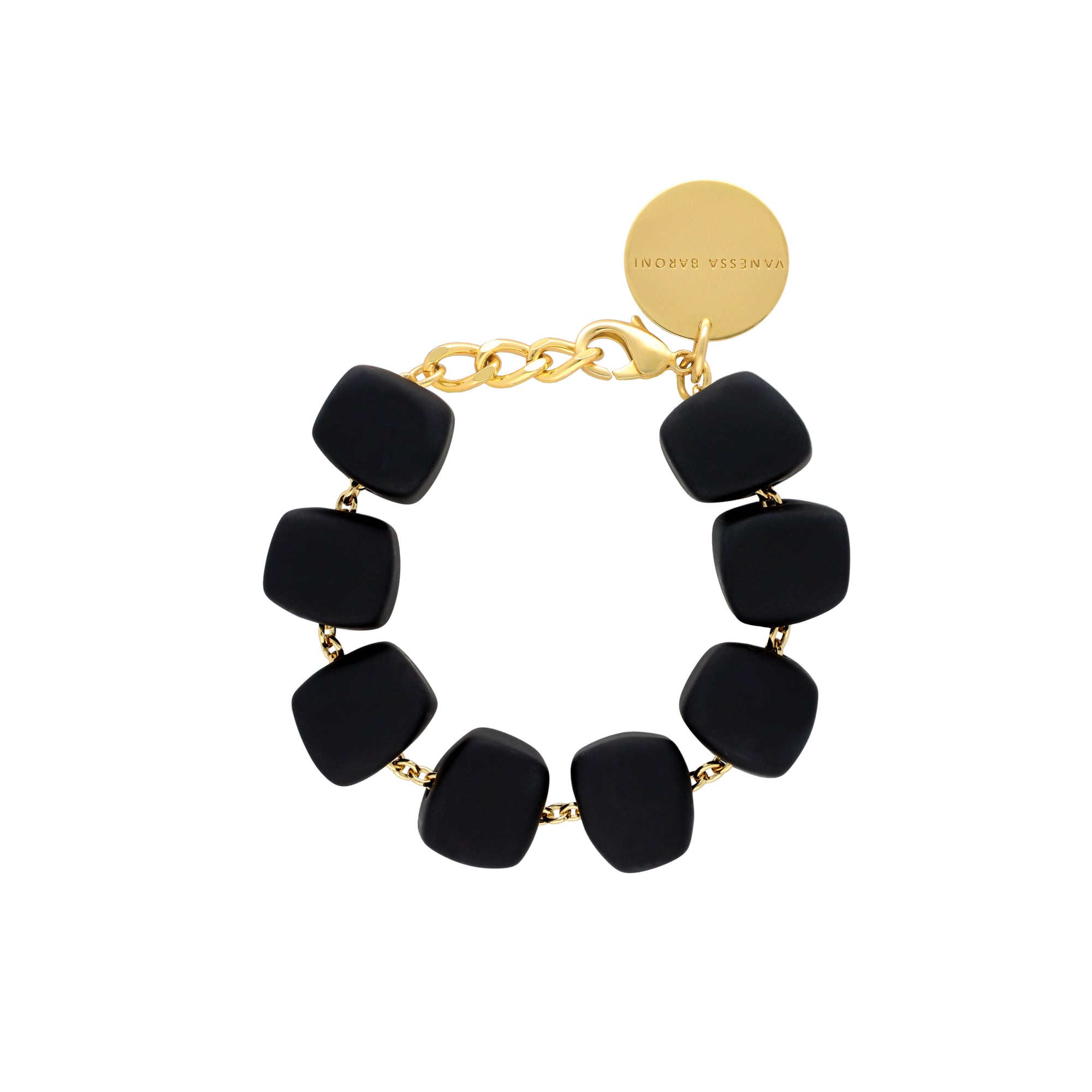 Organic Shaped Bracelet Matt Black - Vanessa Baroni