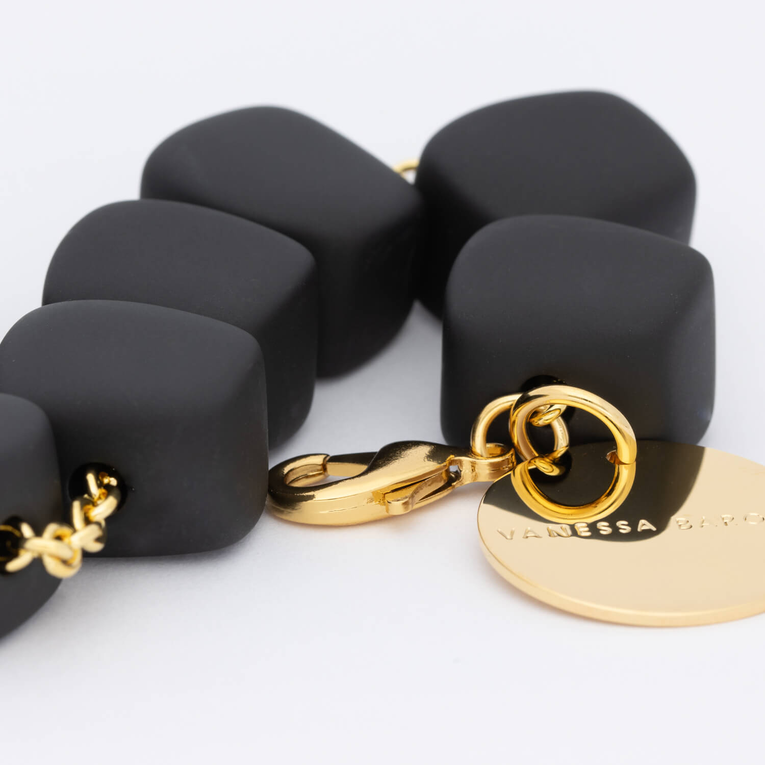 Mini Organic Shaped Bracelet Matt Black - Vanessa Baroni