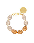 VB X Jennifer Knäble Organic Pearl Bracelet with Gold Champagner Pearl - Vanessa Baroni