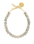 Mini Organic Shaped Necklace Snow Green Marble