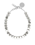 Mini Organic Shaped Necklace Silver