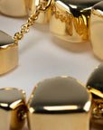 Big Organic Shaped Necklace Gold - Vanessa Baroni