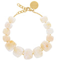 Big Organic Shaped Necklace Pearl Marble - Vanessa Baroni