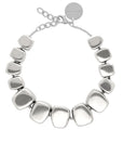 Big Organic Shaped Necklace Silver - Vanessa Baroni