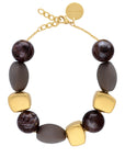 Multi Asymetric Necklace Taupe - Vanessa Baroni