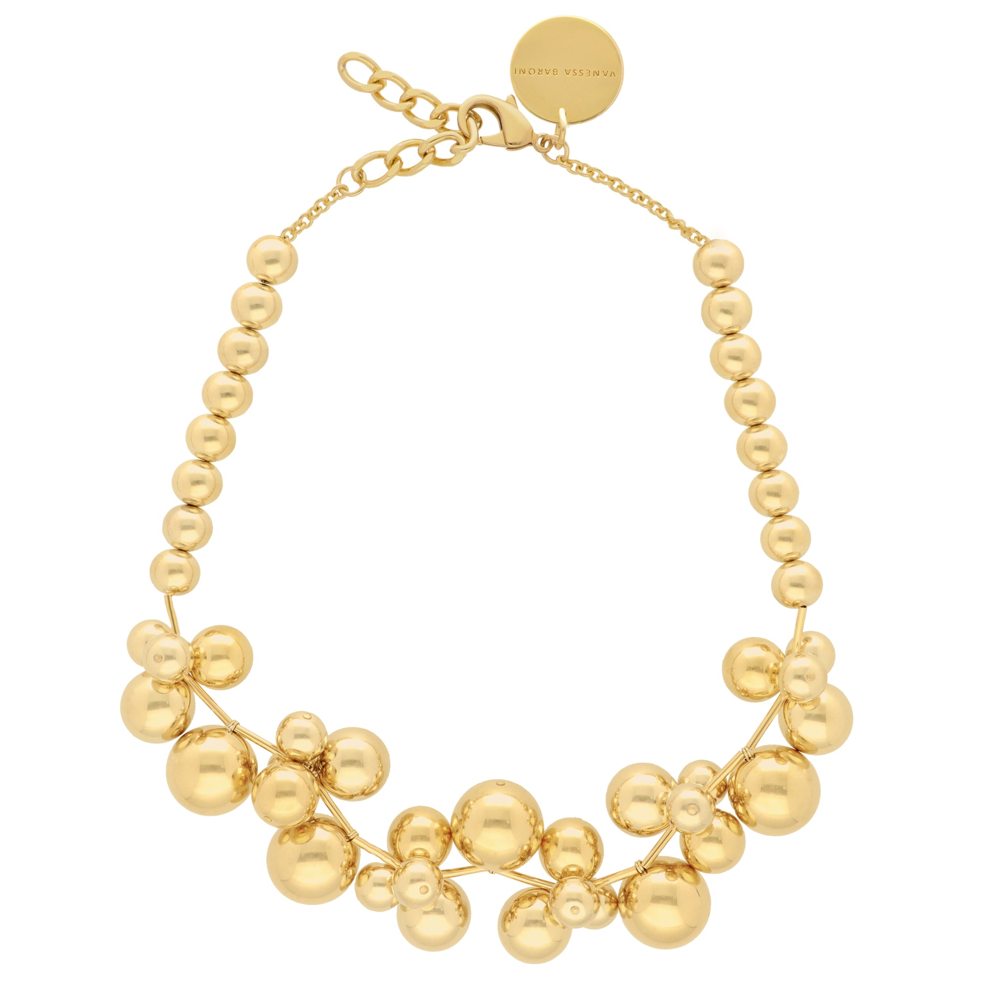 New Multi Beads Collier Gold - Vanessa Baroni